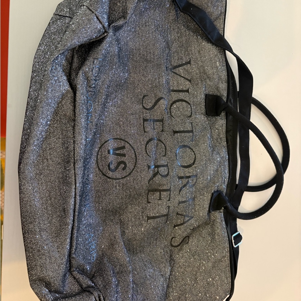 Victoria's Secret Sparkling Gray Duffel Bag